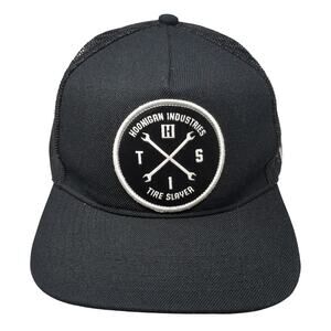 Hoonigan Industries Tire Slayer Snapback Trucker Hat Black One Size Embroidered